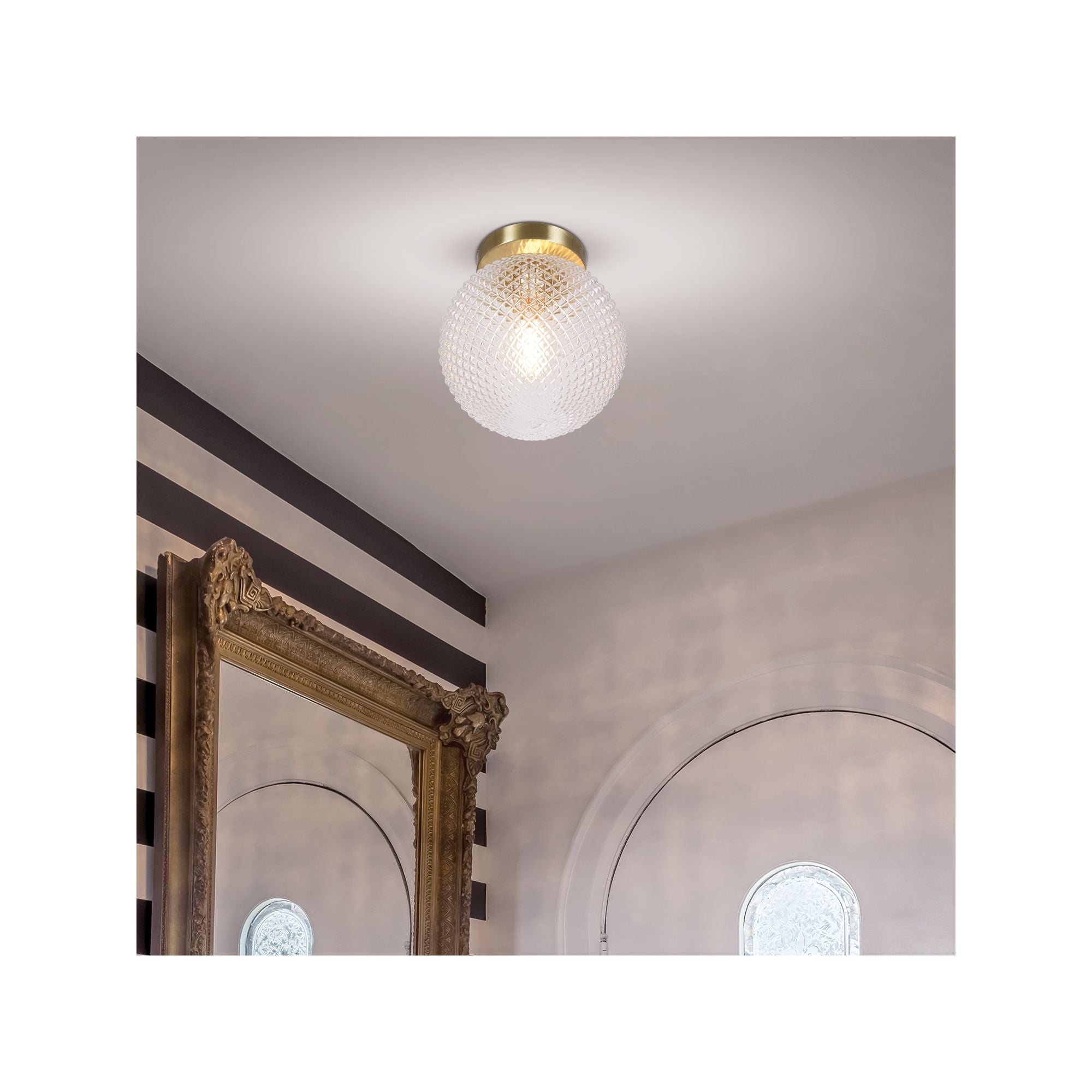 Prismatic 1-Light Flush Mount