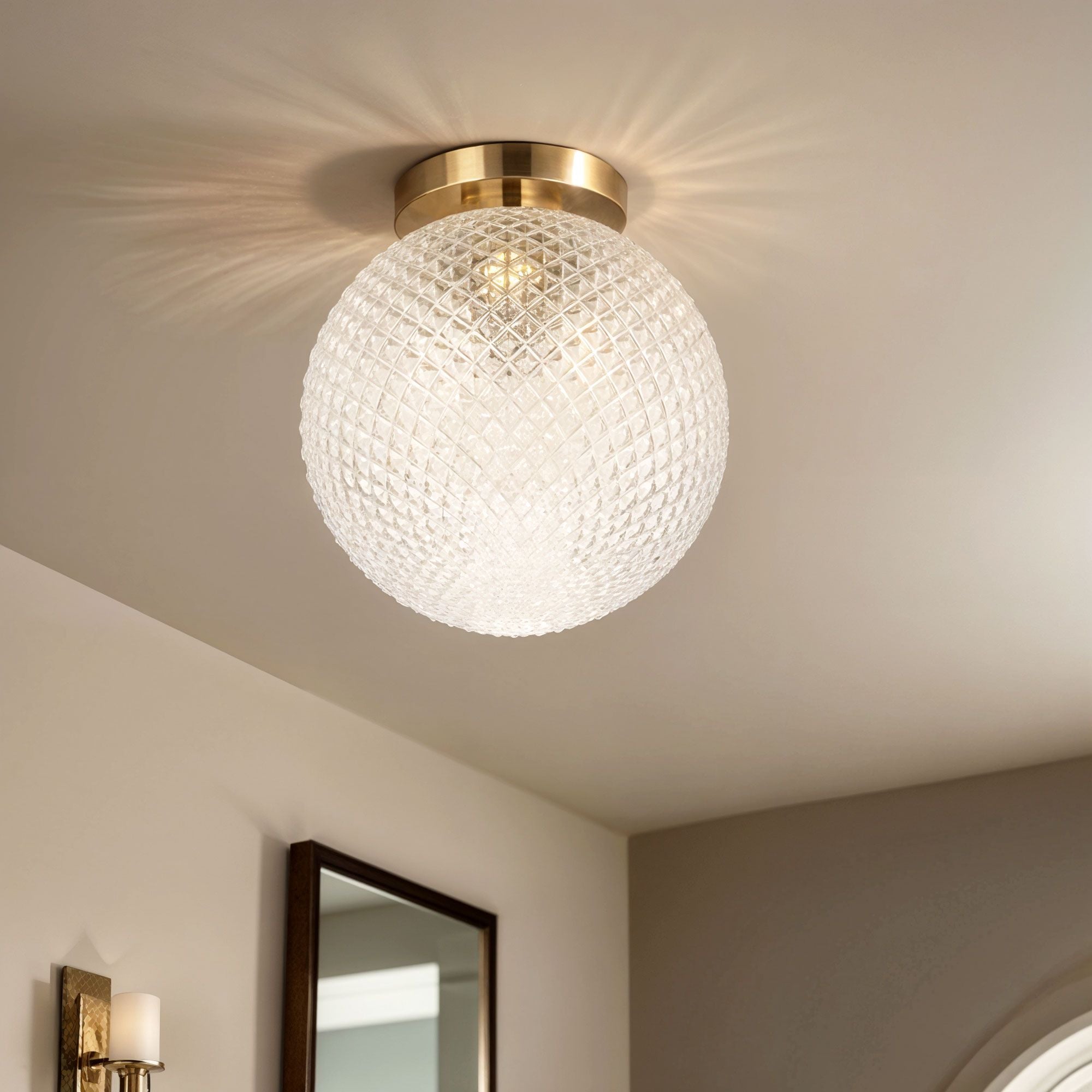Prismatic 1-Light Flush Mount