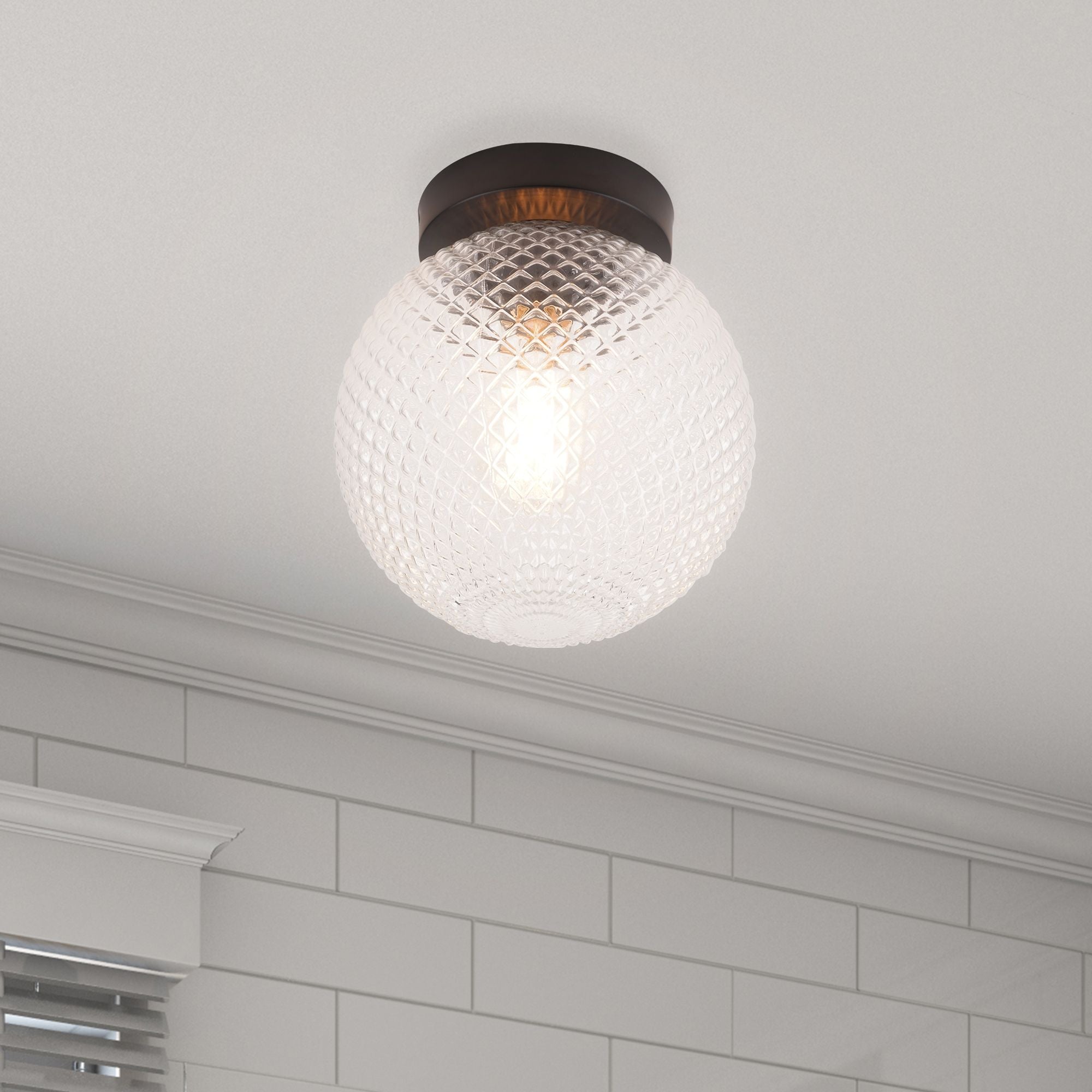 Prismatic 1-Light Flush Mount