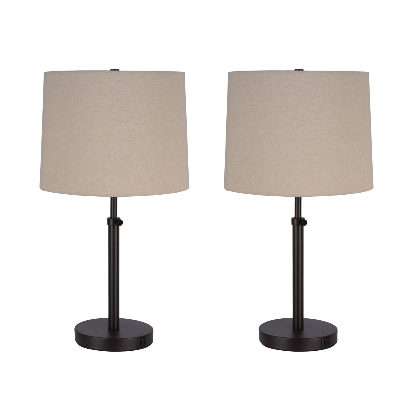 Beckett Lamp Set with USB ports