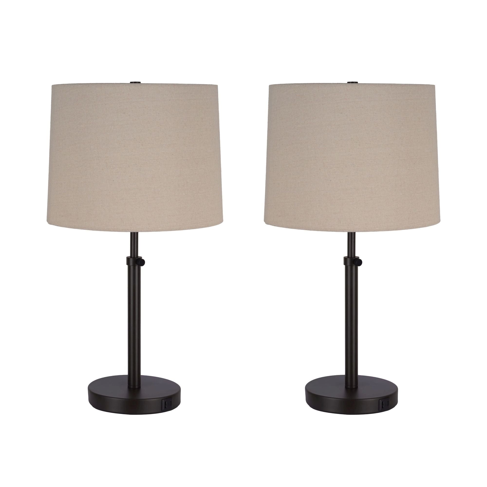 Beckett Lamp Set with USB ports