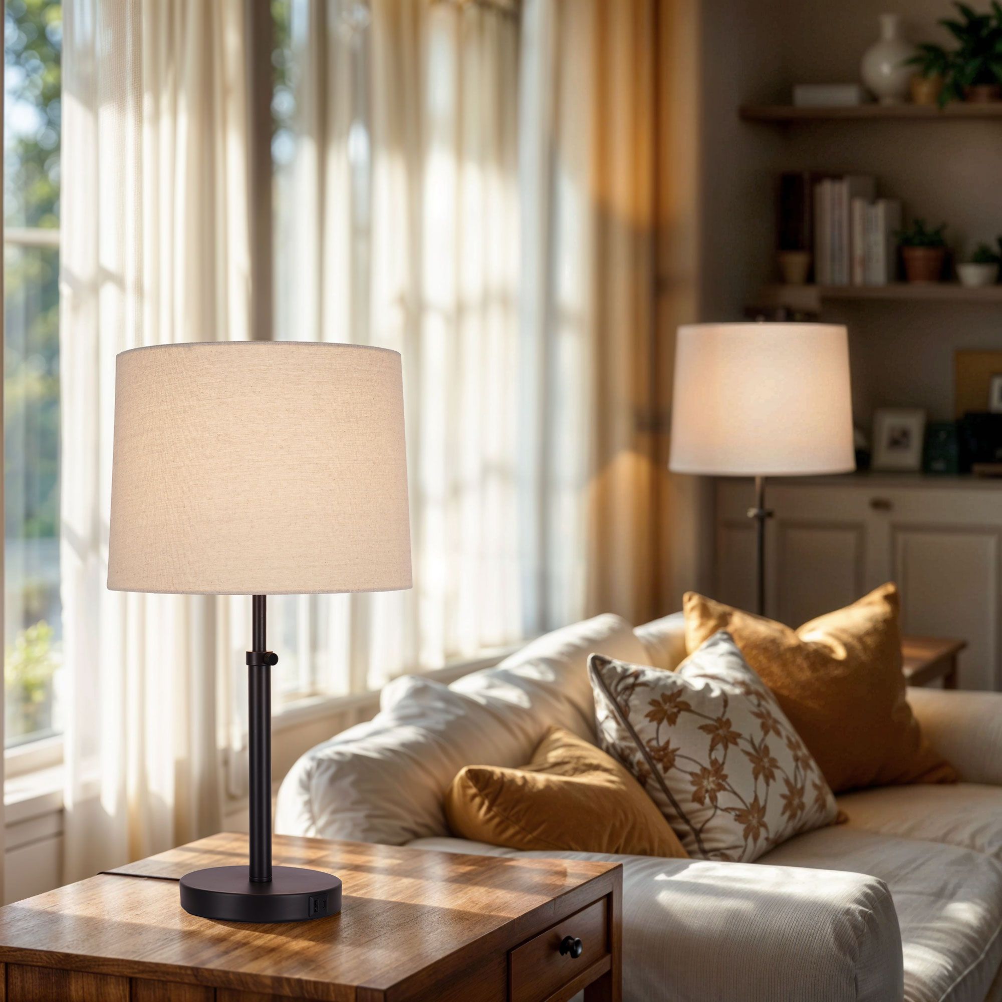 Beckett Lamp Set with USB ports