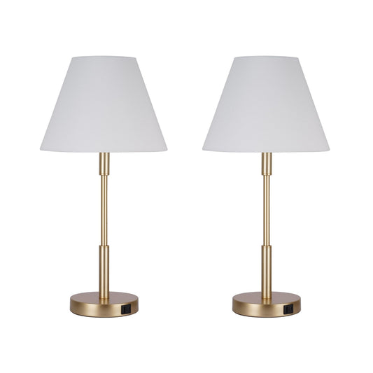 Marlow Lamp Set with USB ports