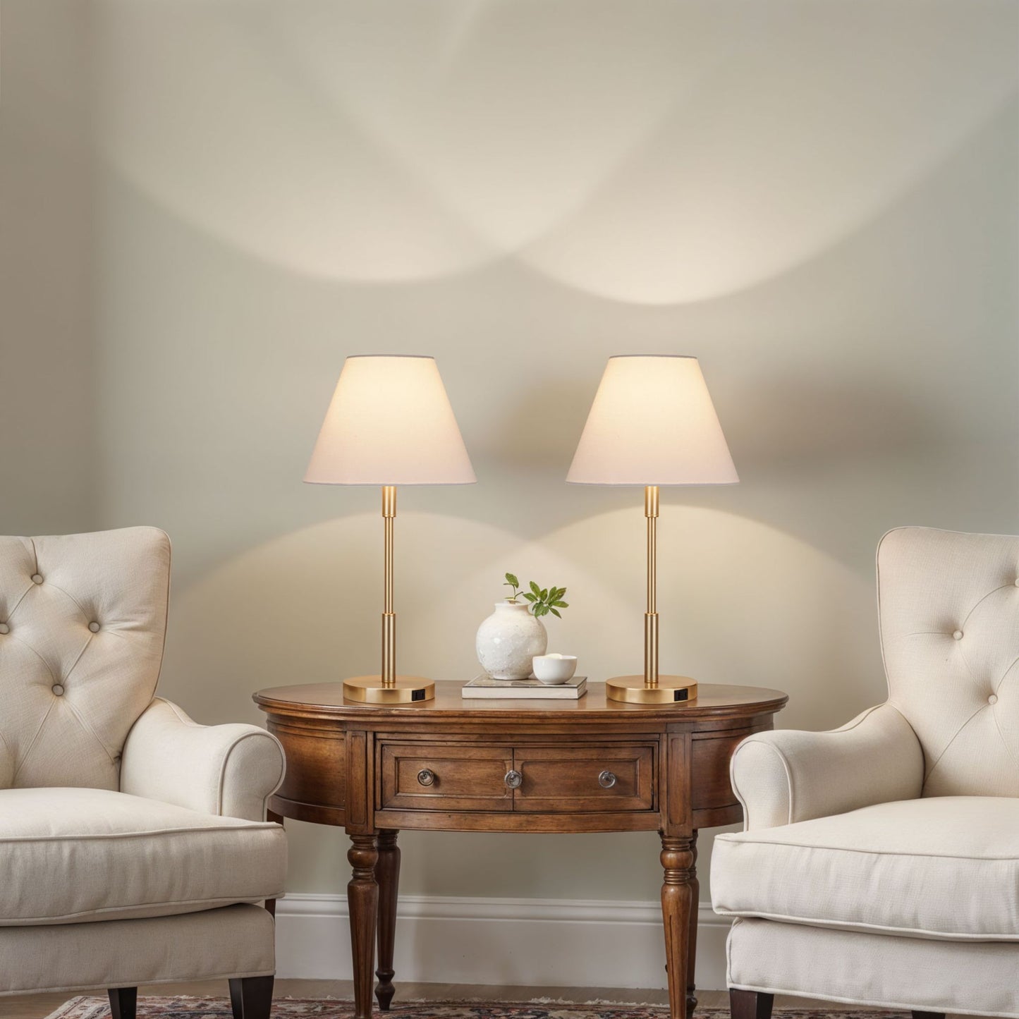 Marlow Lamp Set with USB ports