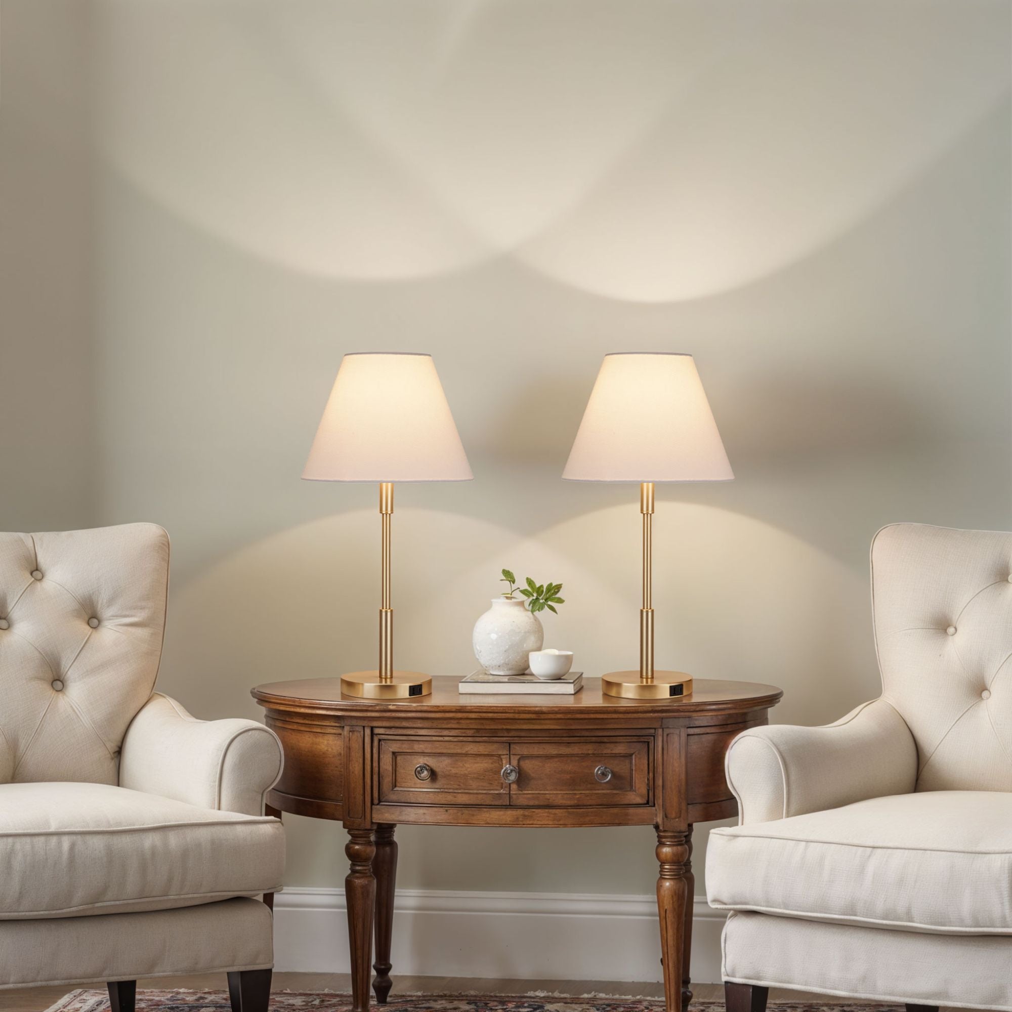 Marlow Lamp Set with USB ports