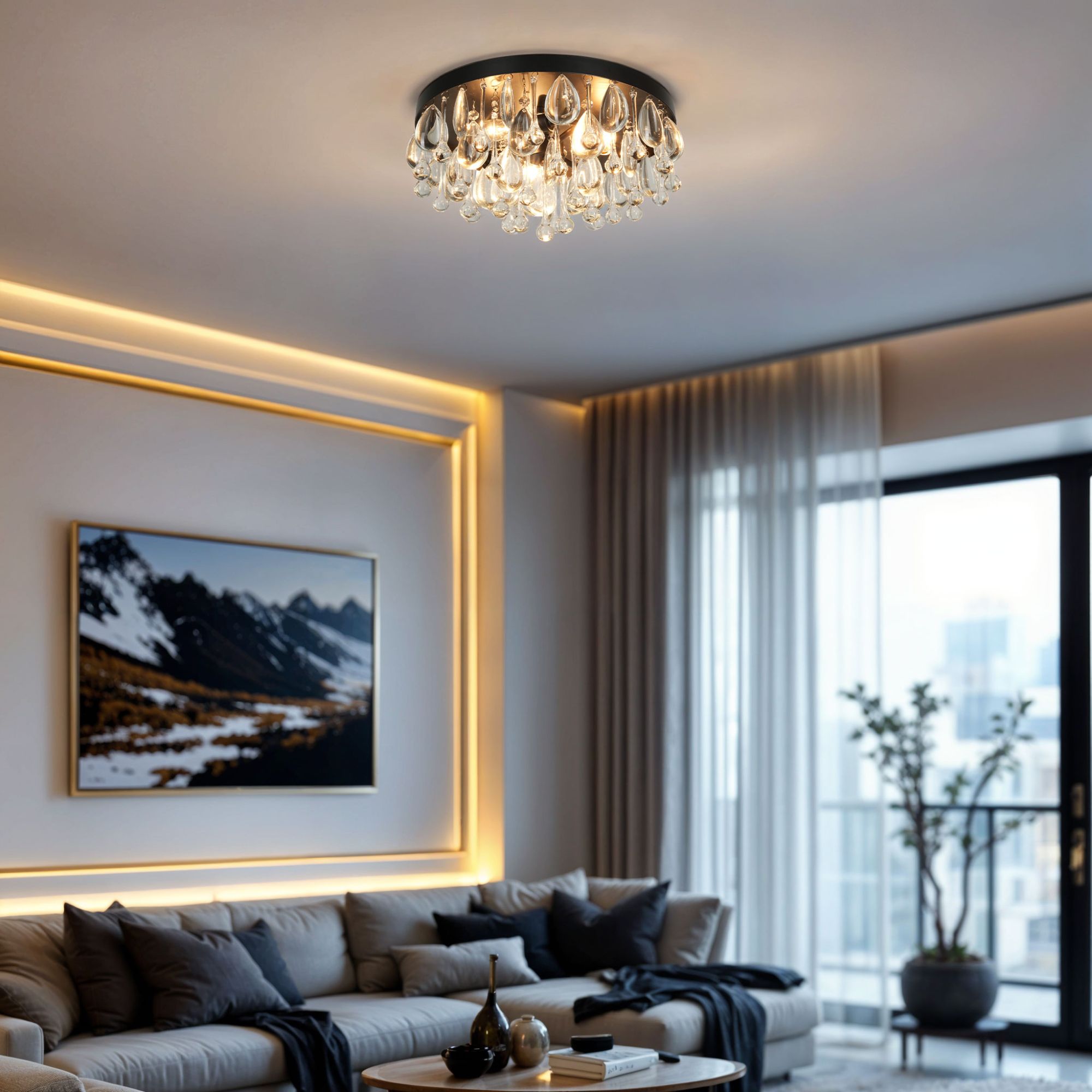 Cascade 3-Light Flush Mount
