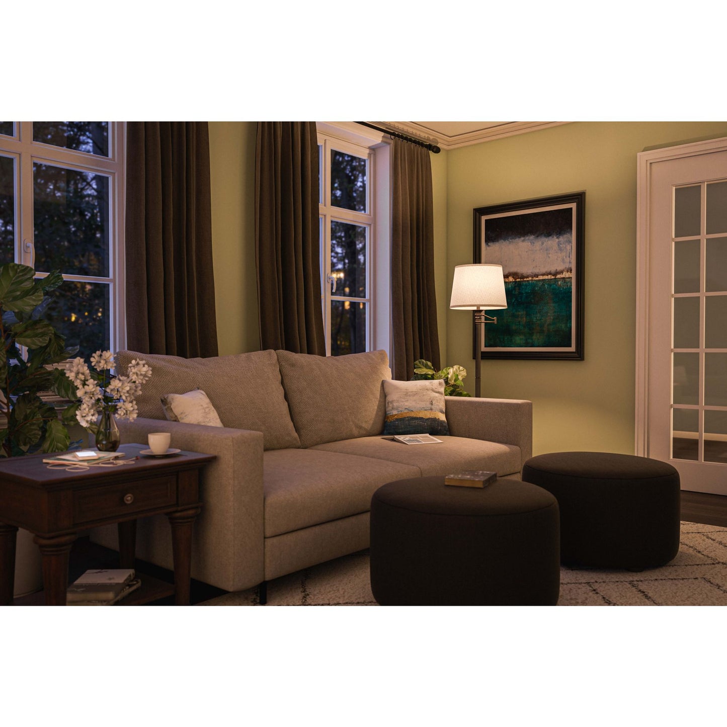 Riverside Swing Arm Floor Lamp