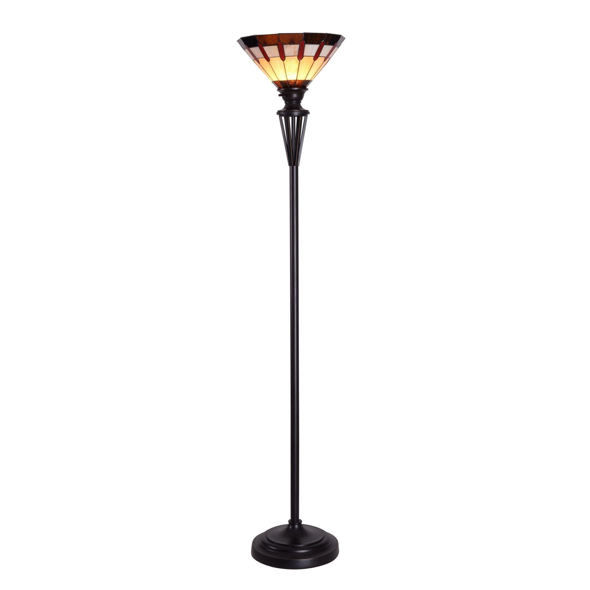 Harmond Glass Torchiere Floor Lamp