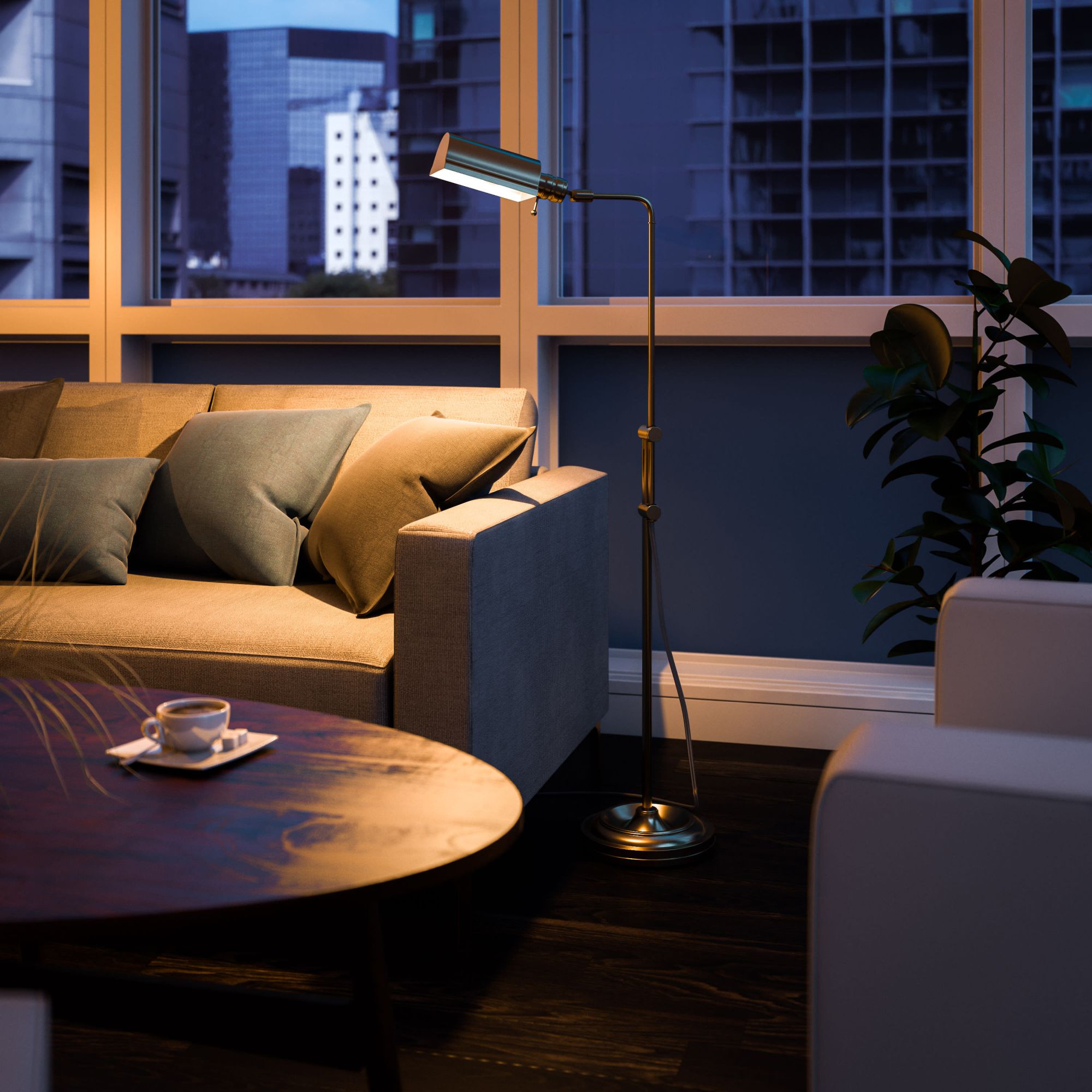 Denton Adjustable Height Floor Lamp