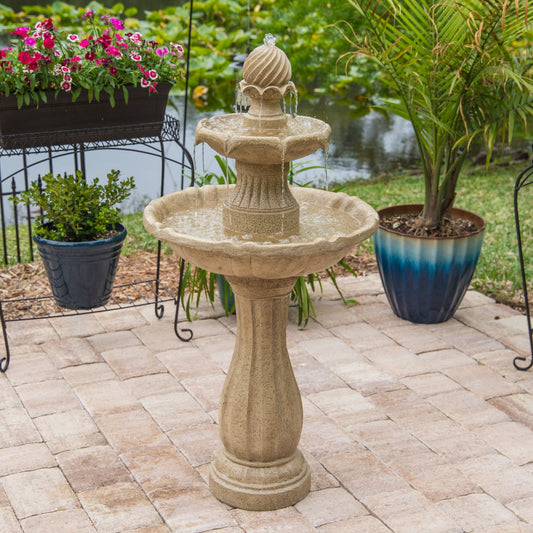 Frost 3-Tier Solar Floor Fountain