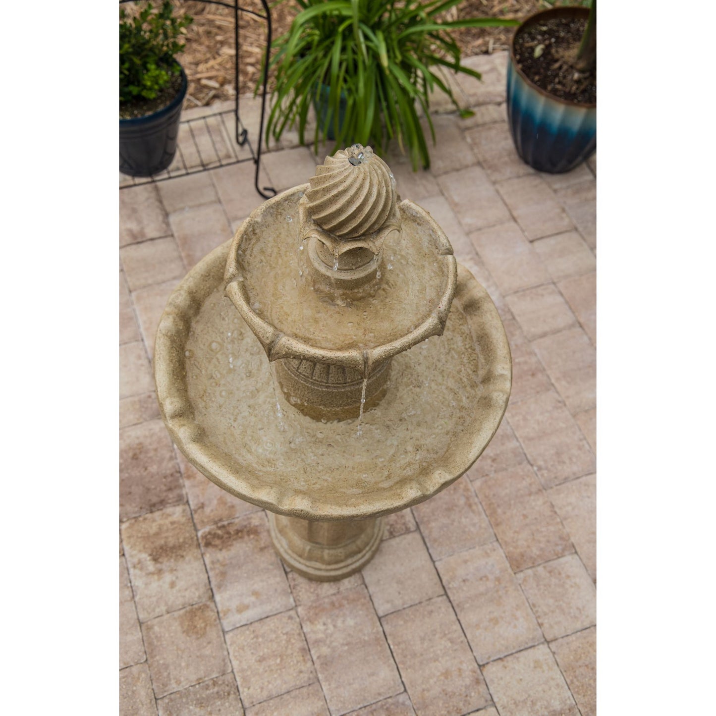Frost 3-Tier Solar Floor Fountain