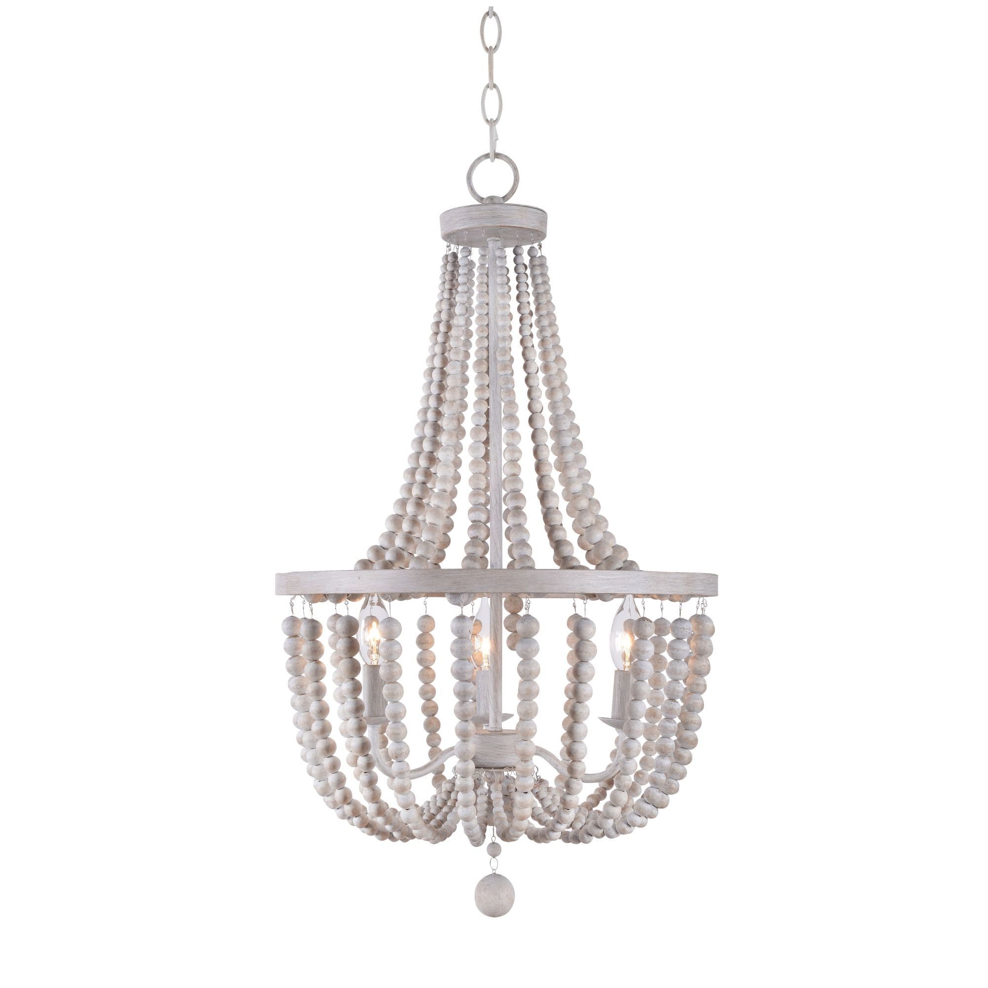 Dumas 3-Light Wood Beach Chandelier