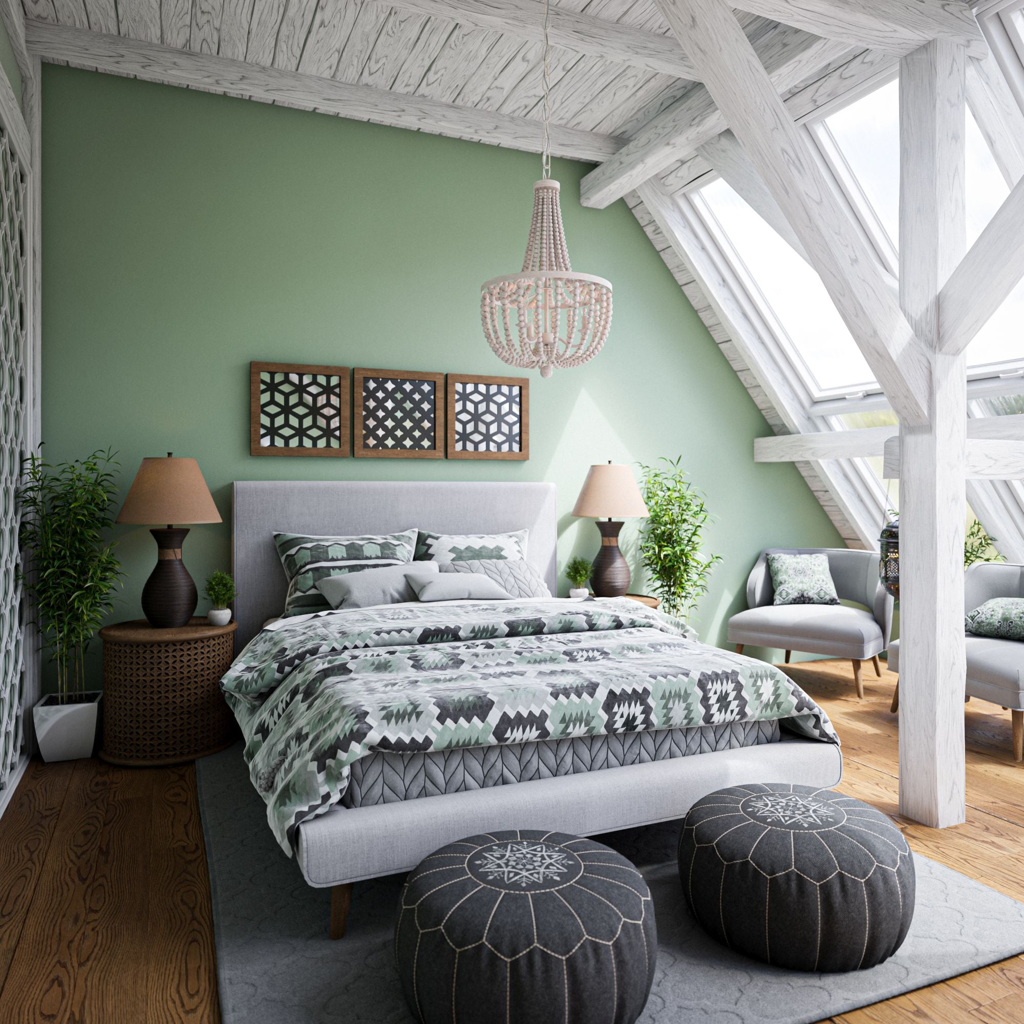 Dumas 3-Light Wood Beach Chandelier