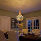 Dumas 3-Light Wood Beach Chandelier