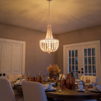 Dumas 3-Light Wood Beach Chandelier