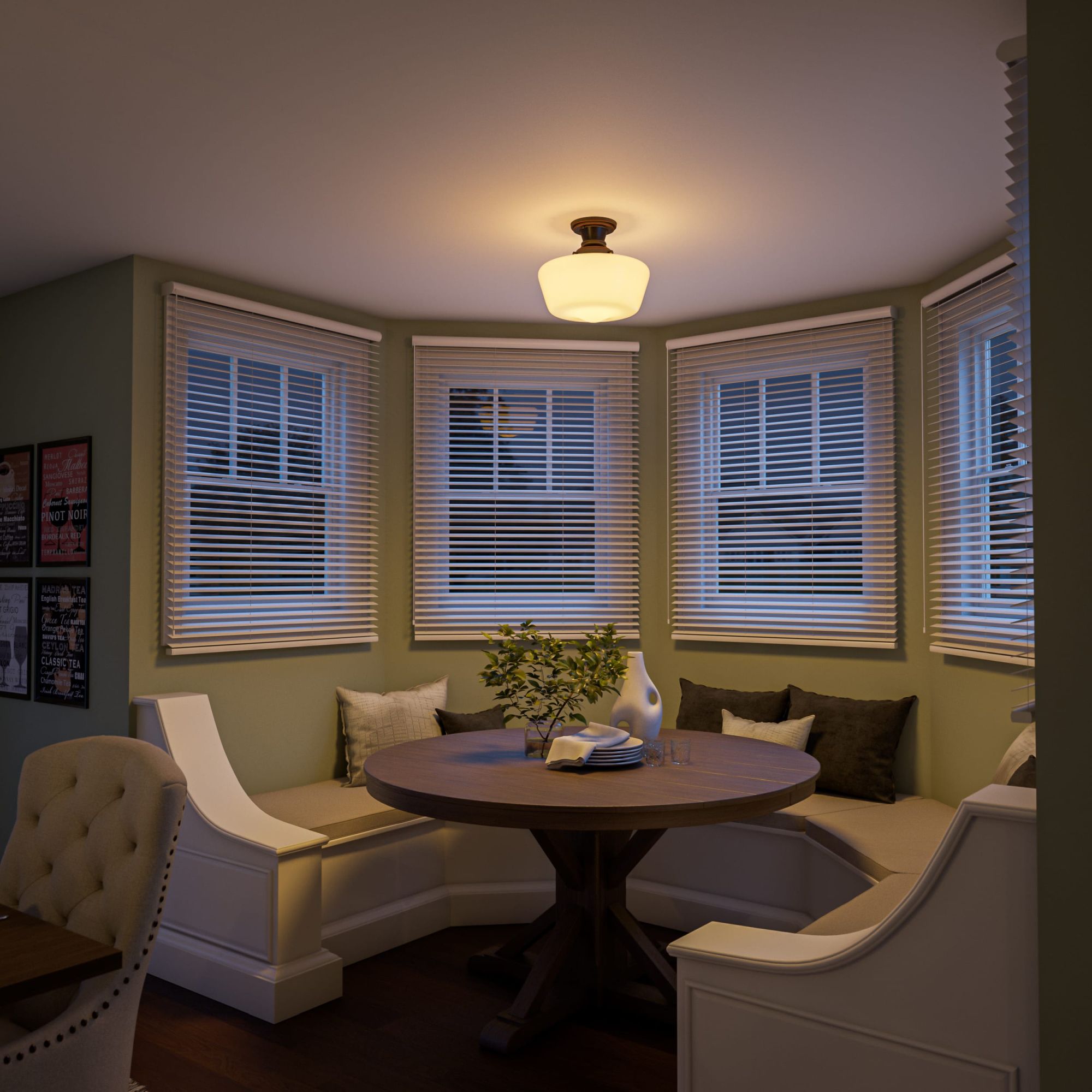 Cambridge 1-Light Flush Mount