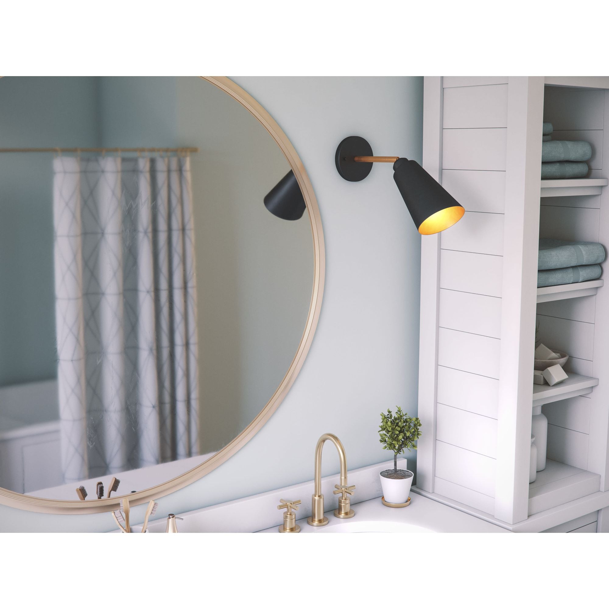 Alvar 1-Light  Wall Sconce & Brass